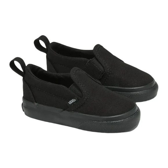 Vans Classic Slip-On Black Canvas Toddler Sneakers Unisex‎ Kids Size 4 - Picture 1 of 8